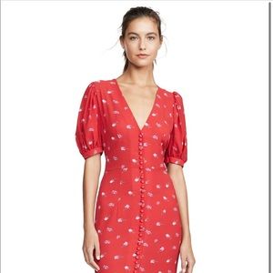 ROTATE - NEVER WORN! Poppy red floor length Sz S